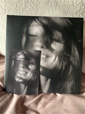 Ariana grande signed petal vinyl black signature